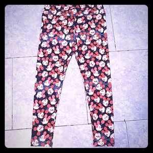 LulaRoe Disney Mickey coral Tall & Curvy leggings